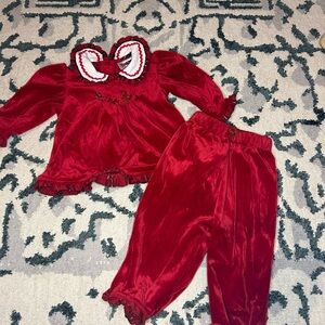 Red Velvet Baby Outfit